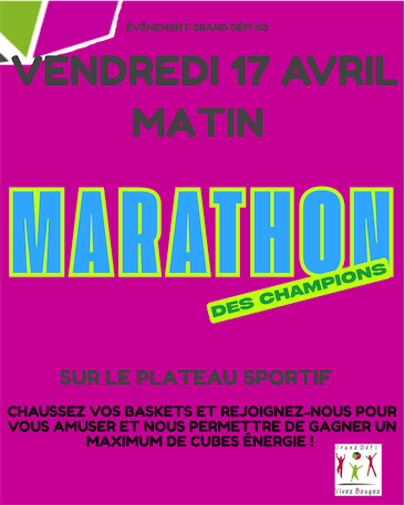 G D V B | 1 Cube énergie = 15 minutes continues d'activité physique